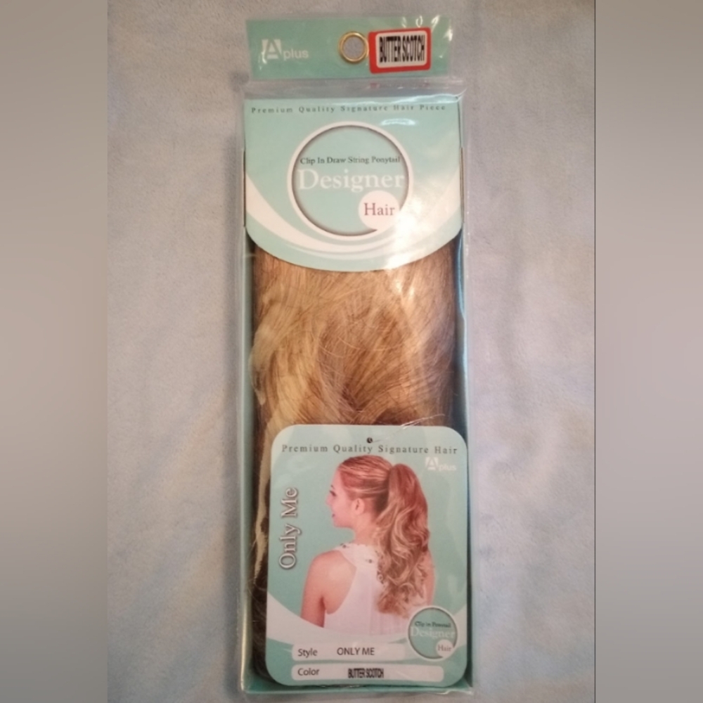 Only Me Blonde Butterscotch Wavy Hair Ponytail Clip In Extensions New